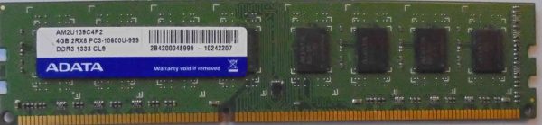 4GB 2Rx8 PC3-10600U-999 Adata