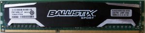 4GB 2Rx8 PC3-12800U Ballistix Sport Schwarz