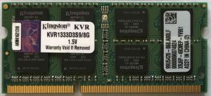 8GB 2Rx8 KVR1333D3S9/8G Kingston