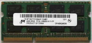 4GB 2Rx8 PC3L-10600S-9-10-FP Micron