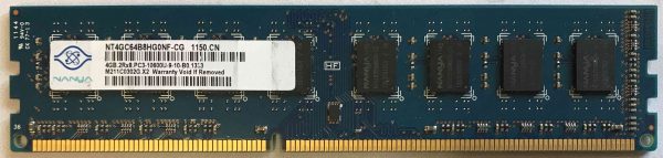 4GB 2Rx8 PC3-10600U-9-10-B0 Nanya