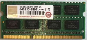 4GB 2Rx8 PC3-10600S Transcend