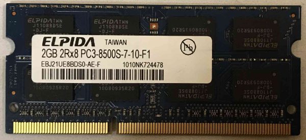 2GB 2Rx8 PC3-8500S-07-10-F1 Elpida