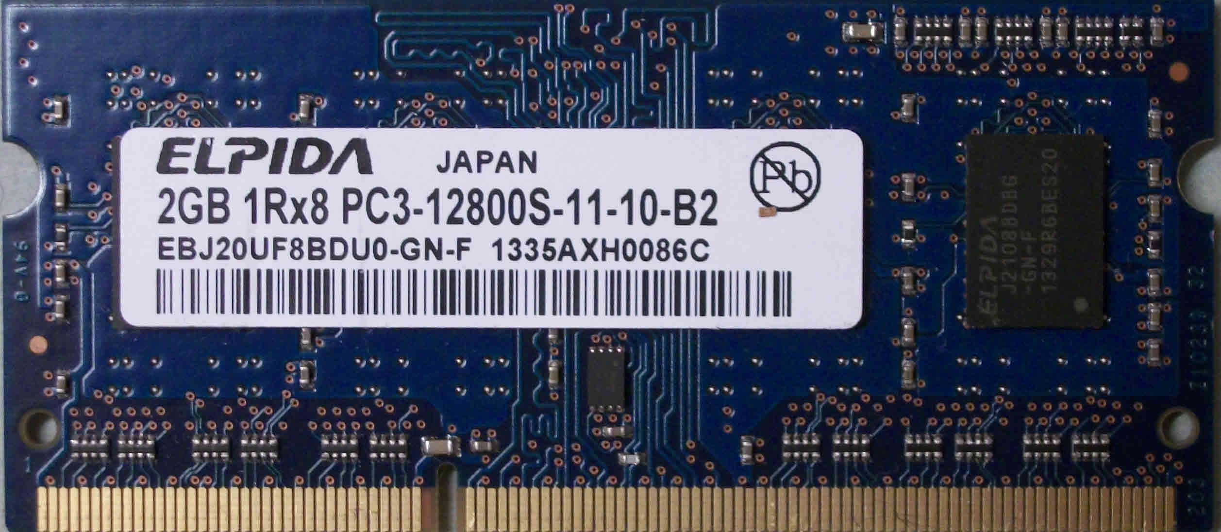 2GB 1Rx8 PC3-12800S-11-10-B2 Hynix