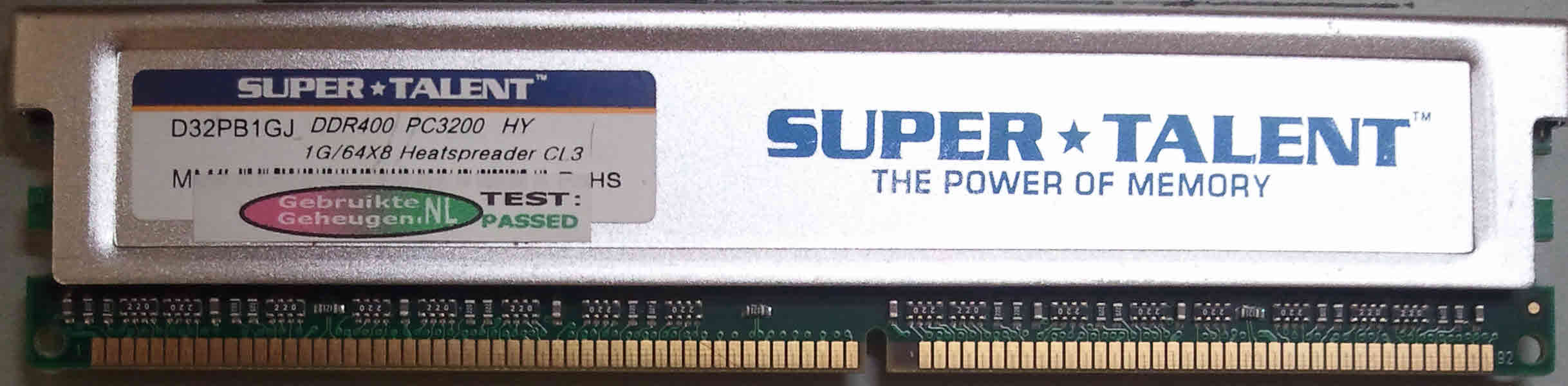 Super Talent 1GB PC3200U 400MHz 184pins
