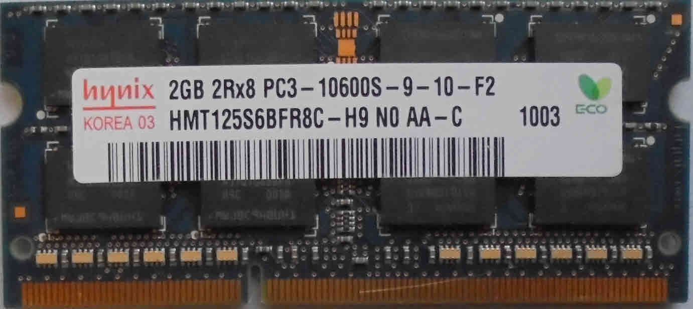 2GB 2Rx8 PC3-10600S-9-10-F2 Hynix