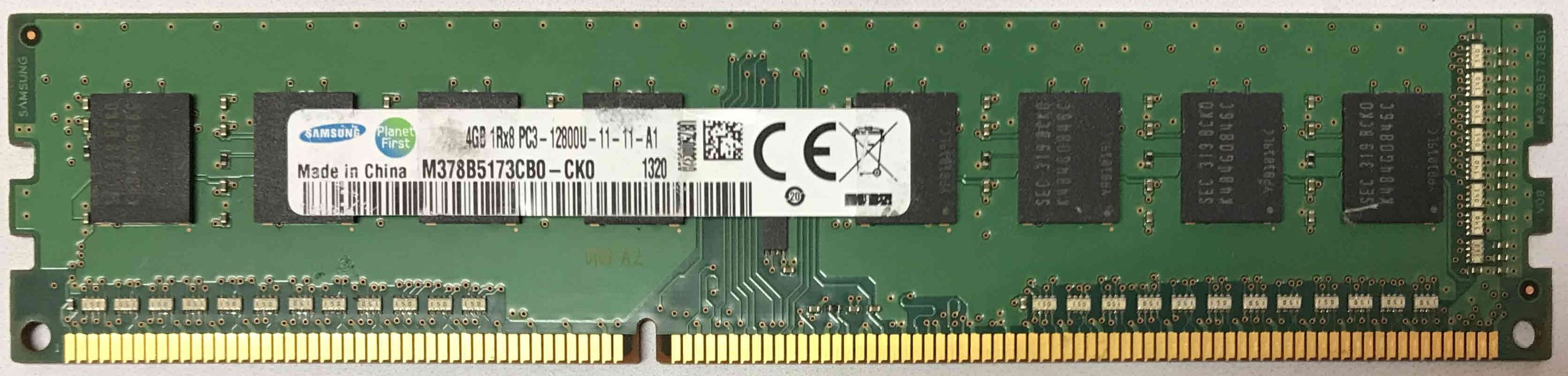 4GB 2Rx8 PC3-12800U-11-11-A1 Samsung