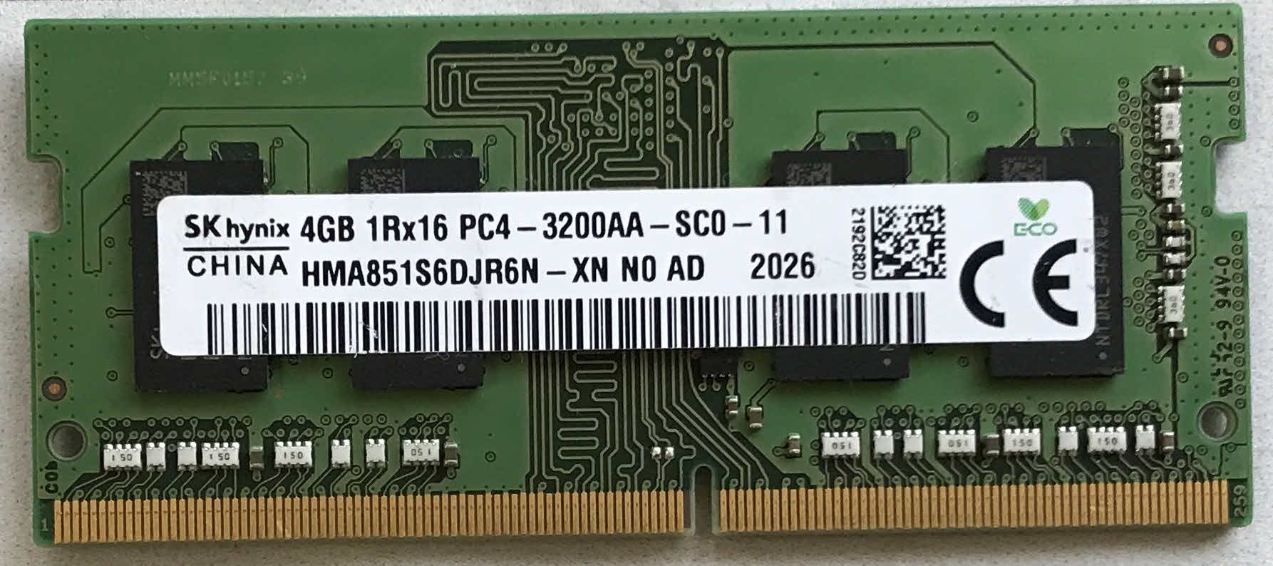 4GB 1Rx16 PC4-3200AA-SC0-11 SKhynix