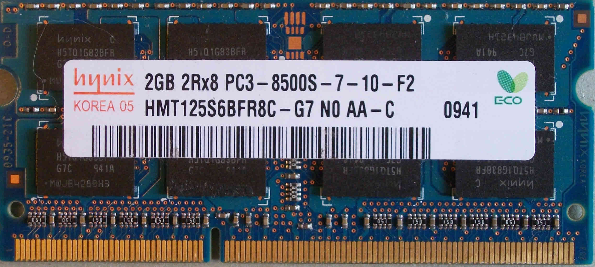 2GB 2Rx8 PC3-8500S-07-10-F2 Hynix